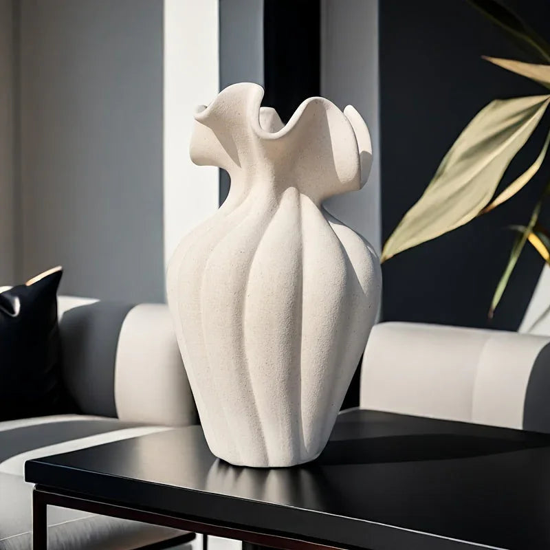 Vase - Striped Ceramic 20cm