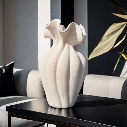 Vase - Striped Ceramic 20cm