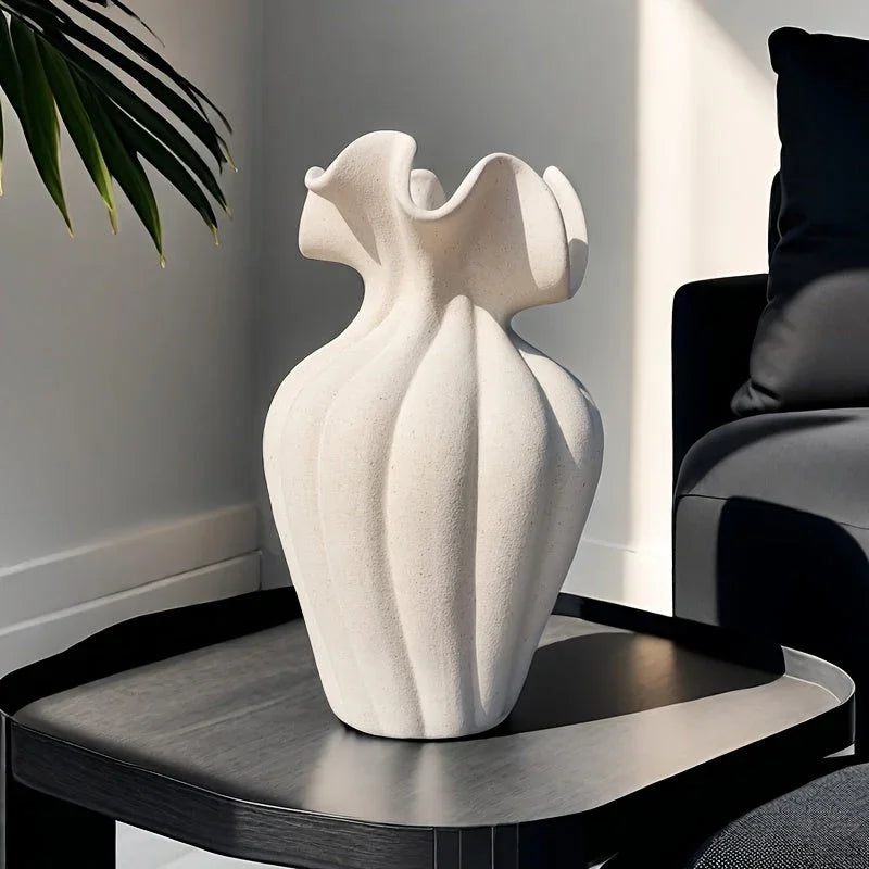 Vase - Striped Ceramic 20cm
