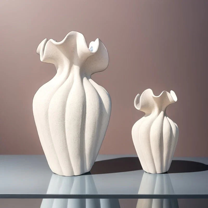 Vase - Striped Ceramic 20cm