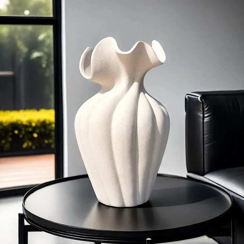 Vase - Striped Ceramic 20cm