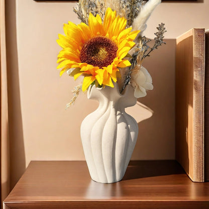 Vase - Striped Ceramic 20cm