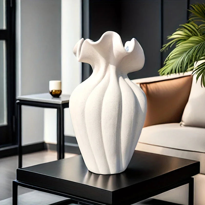 Vase - Striped Ceramic 20cm
