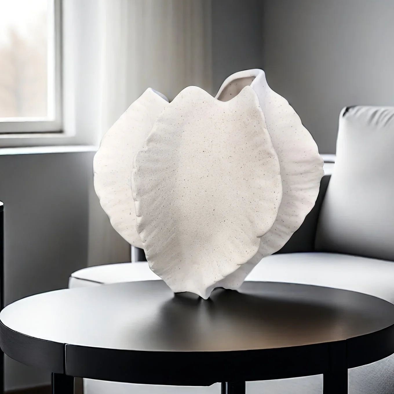 Vase - Textured Ceramic Beige