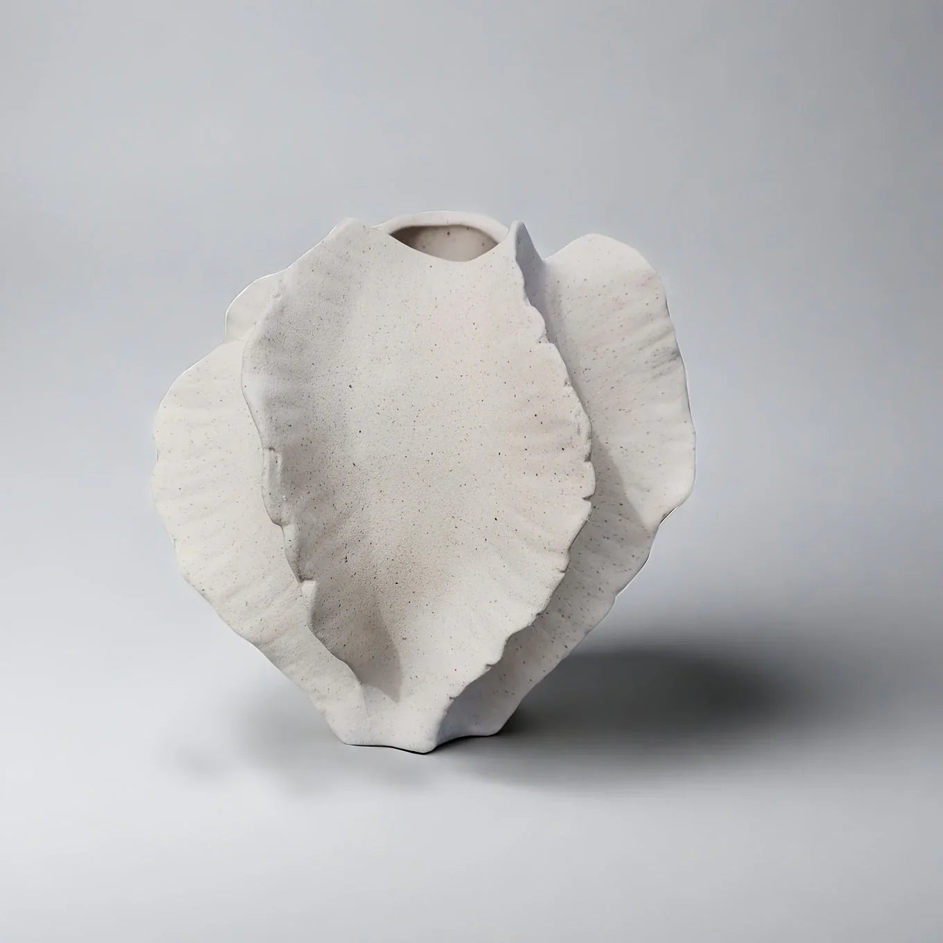 Vase - Textured Ceramic Beige