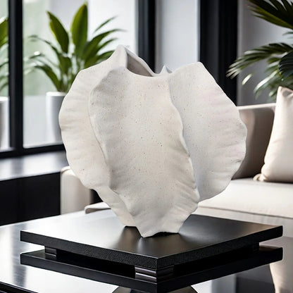 Vase - Textured Ceramic Beige