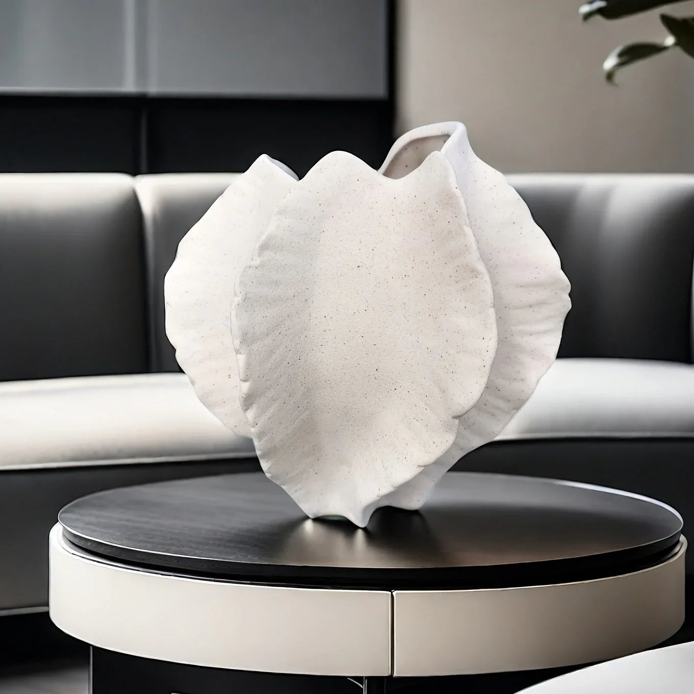 Vase - Textured Ceramic Beige