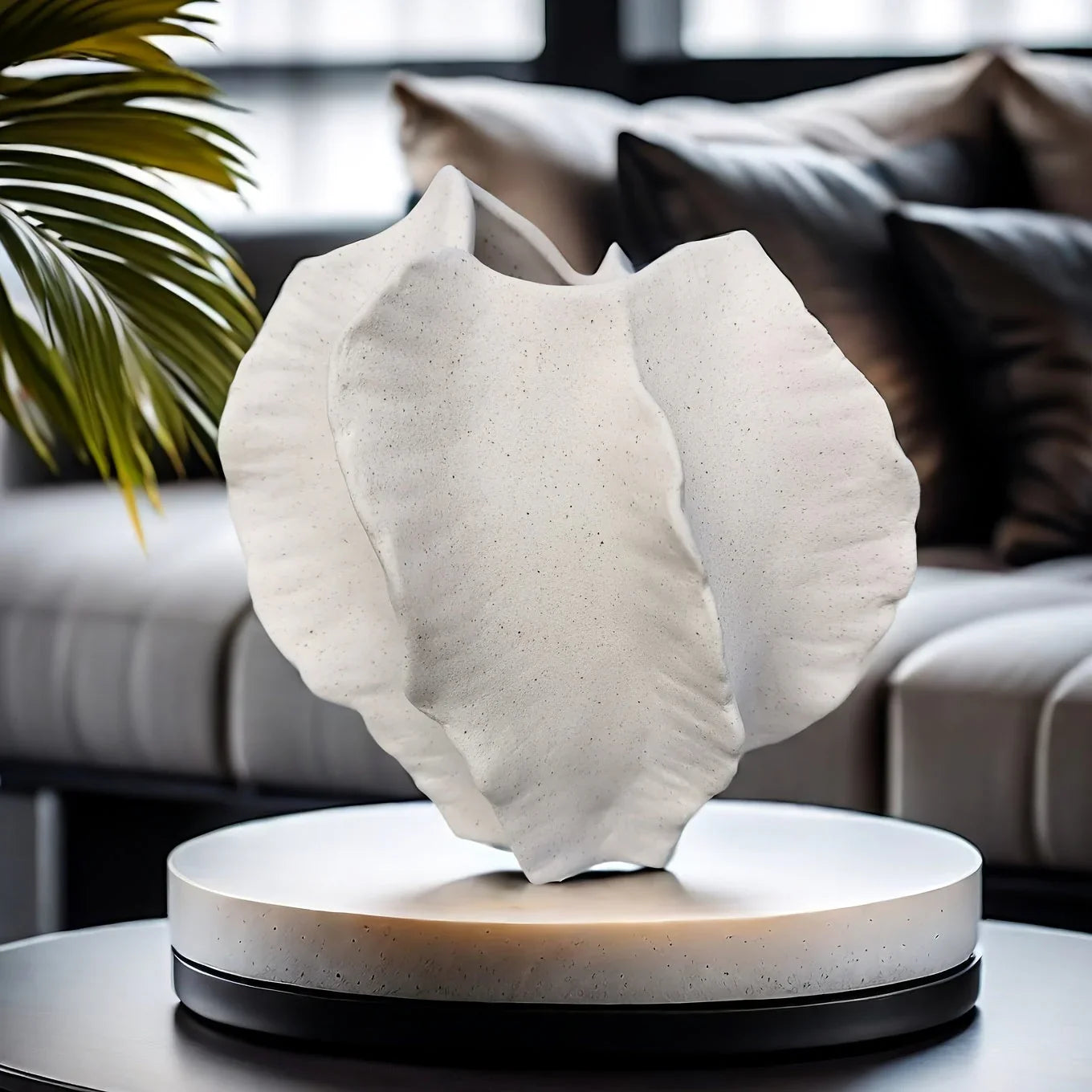 Vase - Textured Ceramic Beige