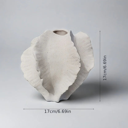 Vase - Textured Ceramic Beige