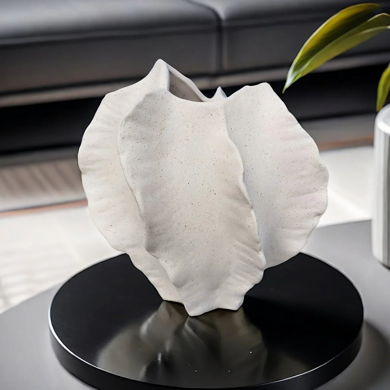 Vase - Textured Ceramic Beige