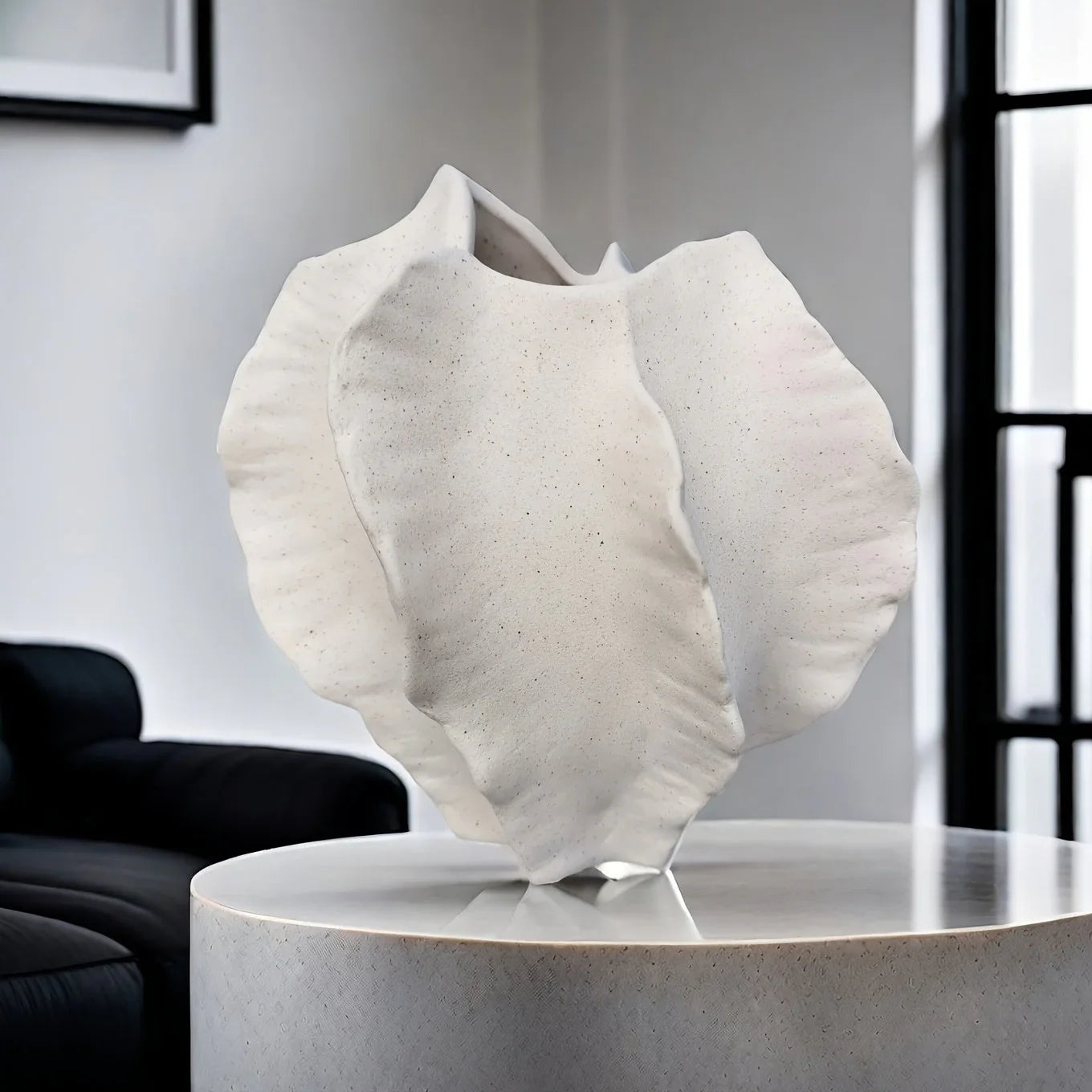 Vase - Textured Ceramic Beige