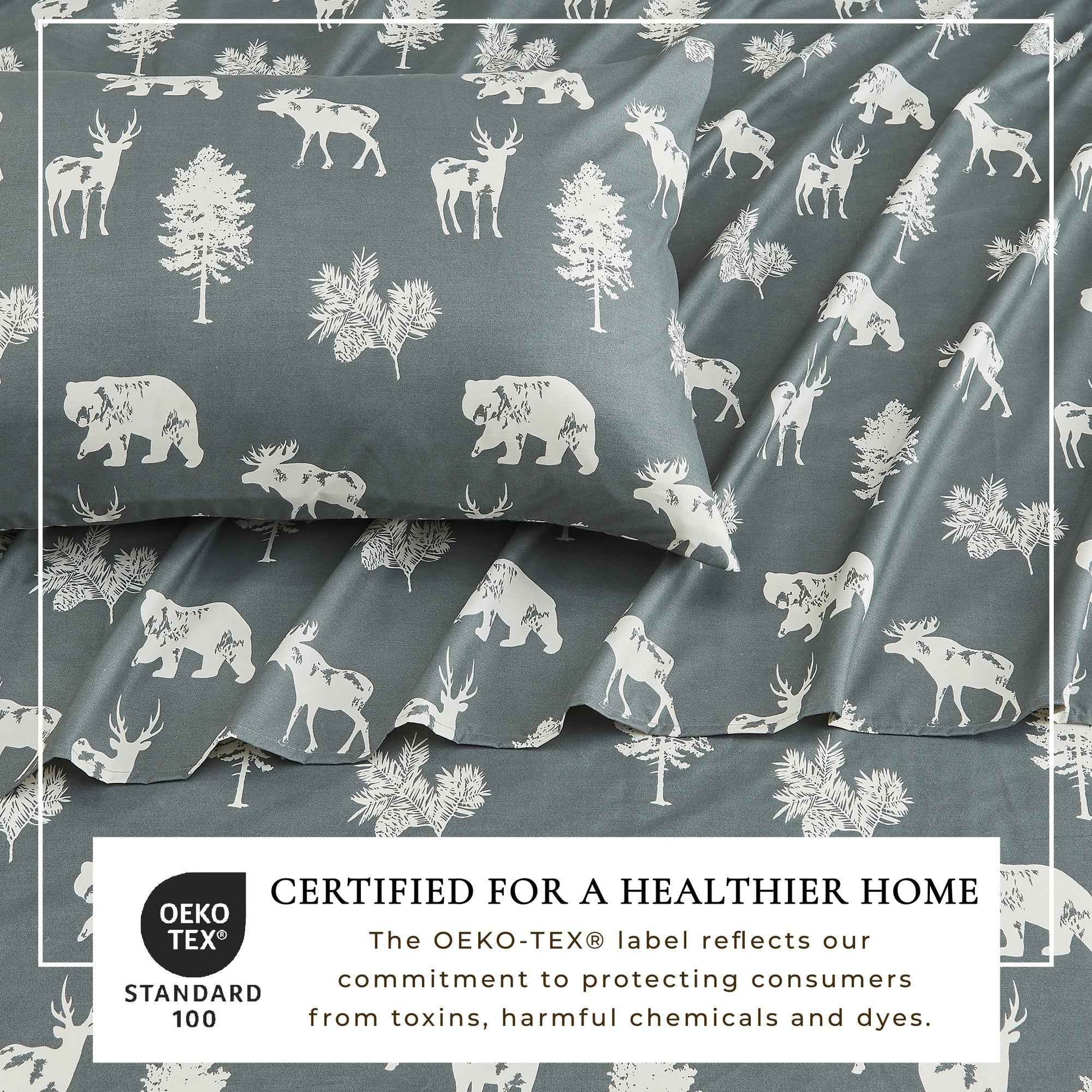 4-Piece Lodge Microfiber Sheet - Mountain Ridge Collection