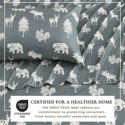 4-Piece Lodge Microfiber Sheet - Mountain Ridge Collection