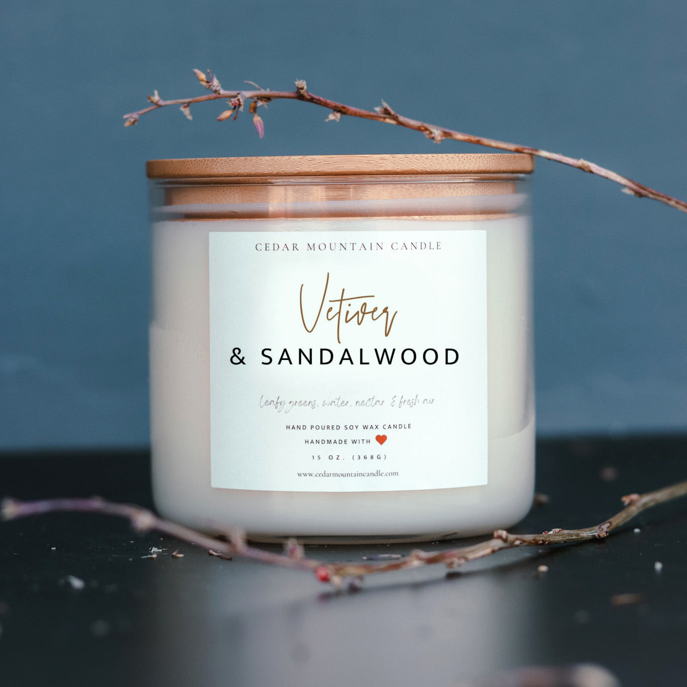 Vetiver & Sandalwood - 3 Wick Jar Candle - PoshaBella