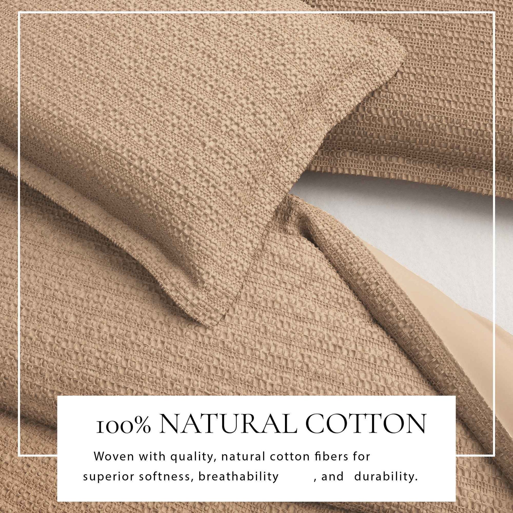 100% Cotton Honeycomb Waffle Duvet Set - Mattea Collection