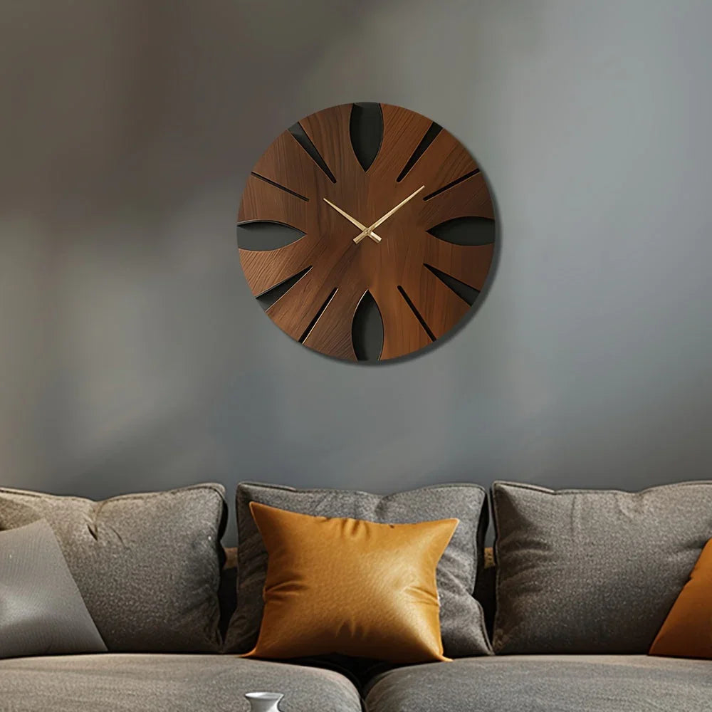 Wall Clock - Artistic Wooden Round
