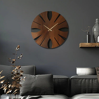 Wall Clock - Artistic Wooden Round