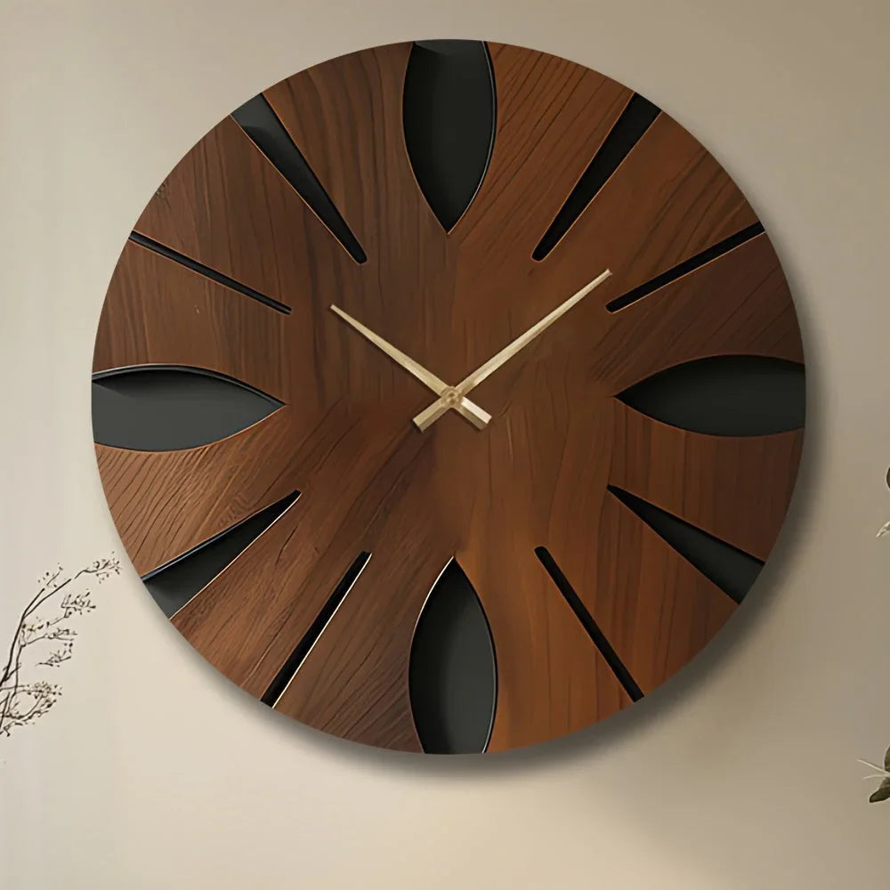 Wall Clock - Artistic Wooden Round