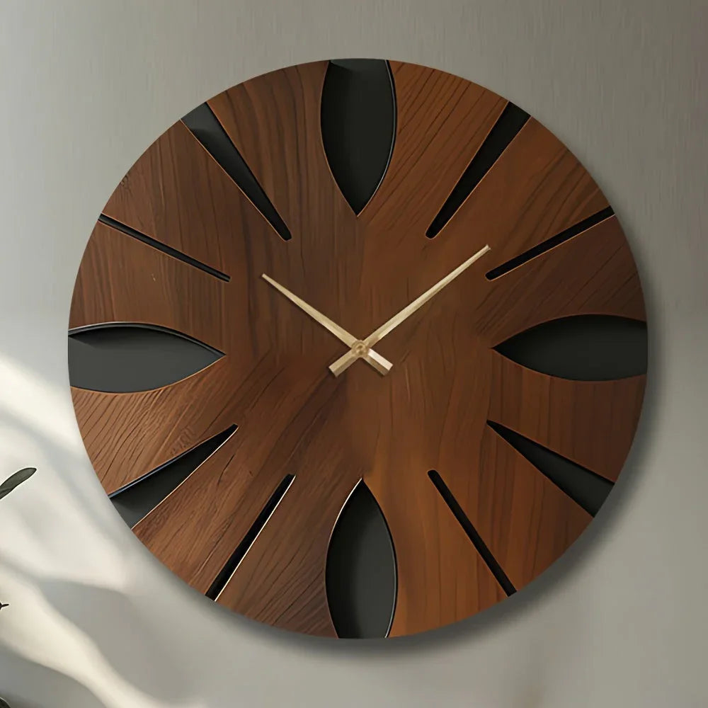 Wall Clock - Artistic Wooden Round