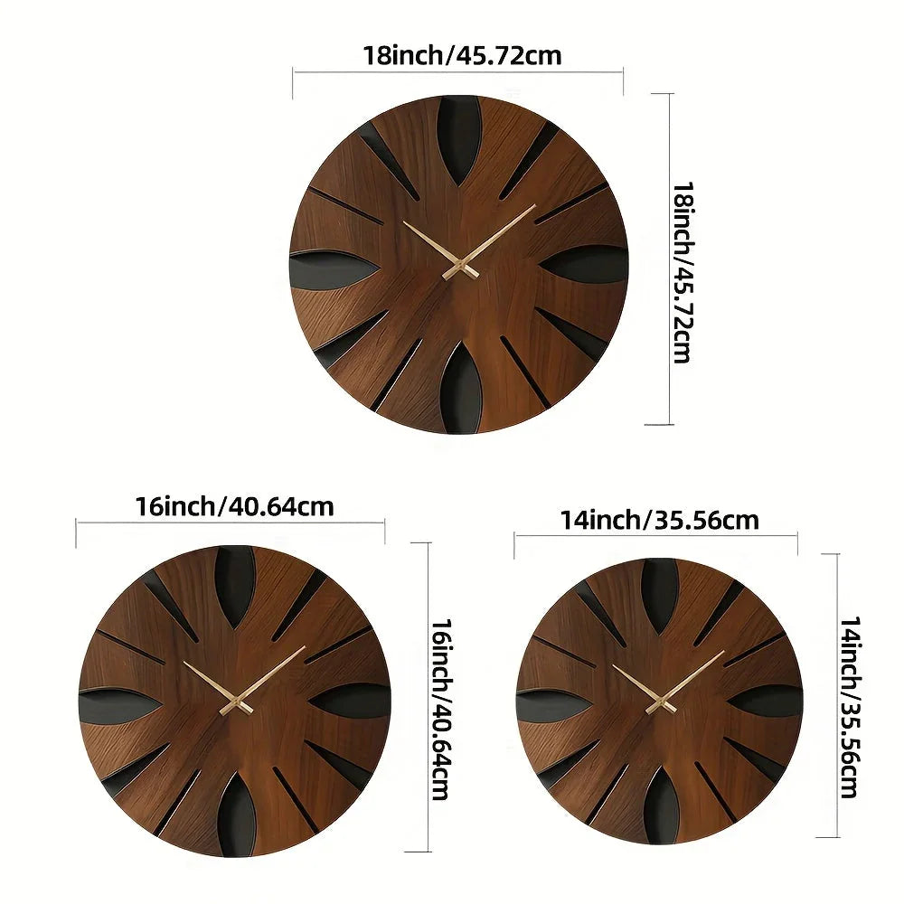 Wall Clock - Artistic Wooden Round