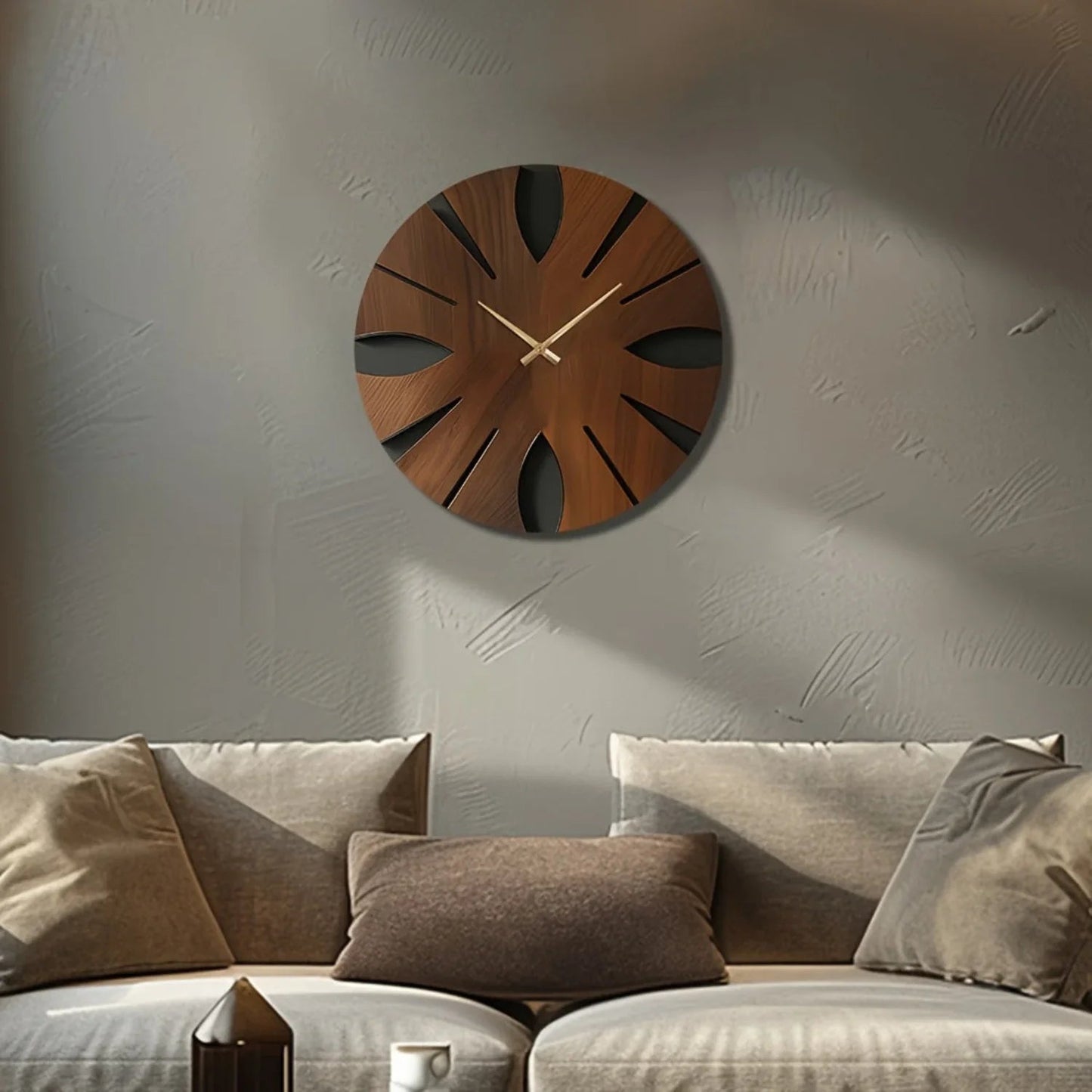 Wall Clock - Artistic Wooden Round