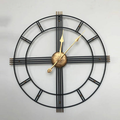 Wall Clock - Roman Numerals Metal Large