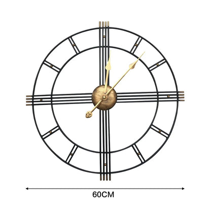 Wall Clock - Roman Numerals Metal Large