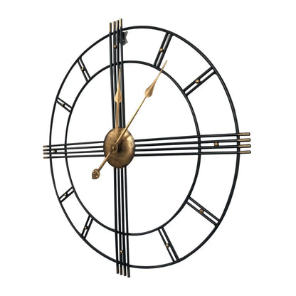 Wall Clock - Roman Numerals Metal Large