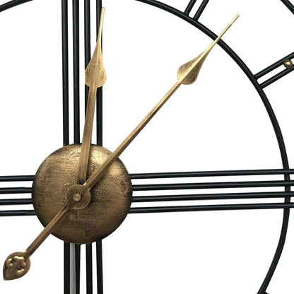 Wall Clock - Roman Numerals Metal Large