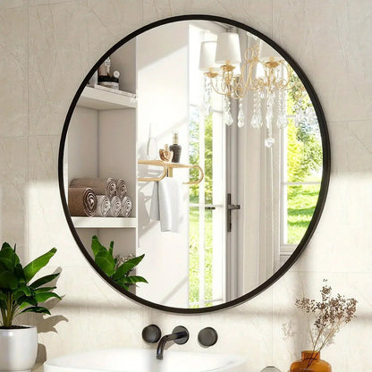 Wall Mirror - Modern Metal 30 Inch