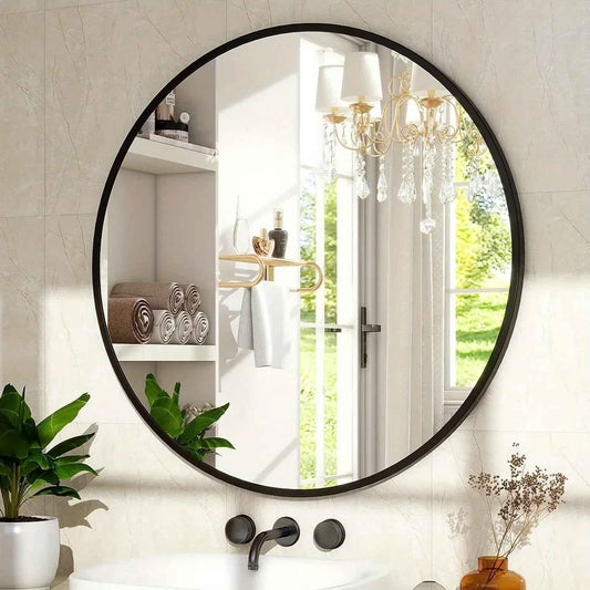 Wall Mirror - Modern Metal 30 Inch