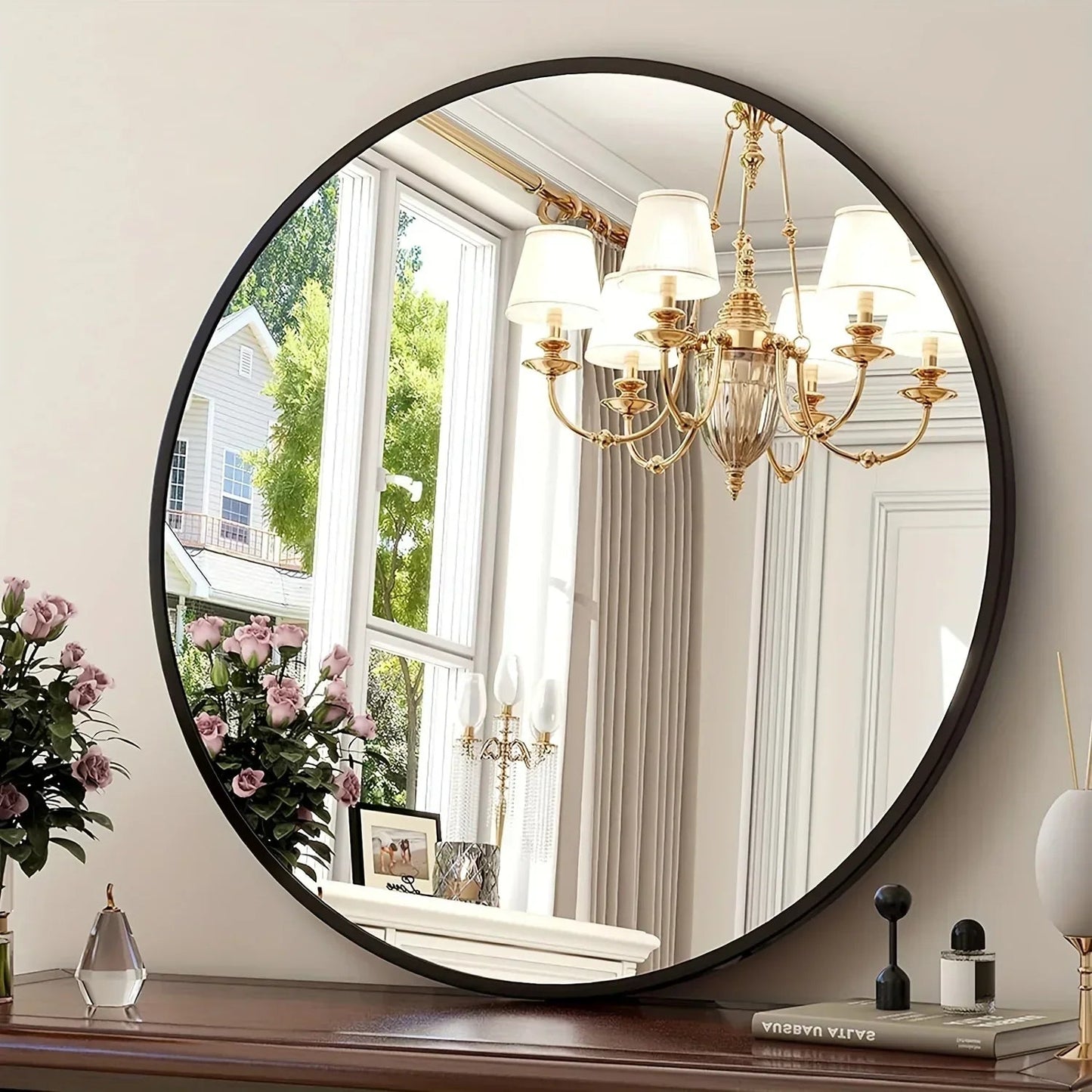 Wall Mirror - Modern Metal 30 Inch