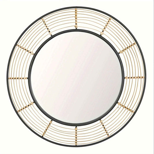 Wall Mirror - Rattan Large Round