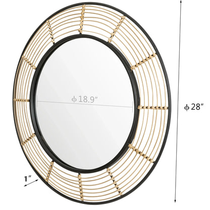 Wall Mirror - Rattan Large Round