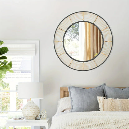 Wall Mirror - Rattan Large Round