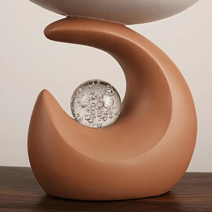 Wavy Entryway Trinket Tray with Crystal Ball