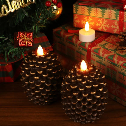 Wax Candles with Glitter Accents Unscented