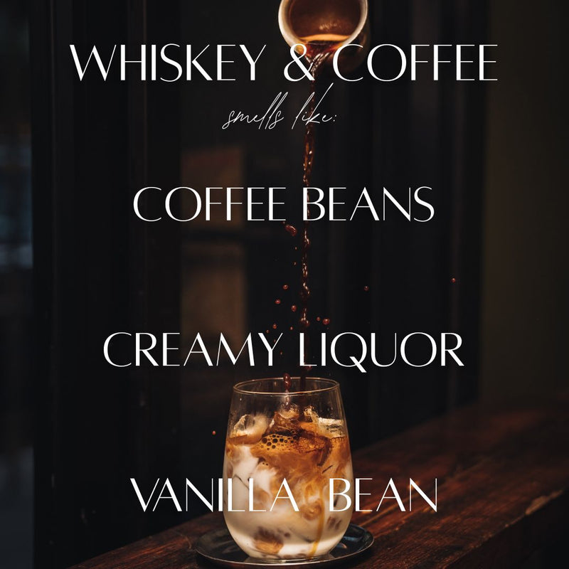 13 oz Mason Jar Soy Candle - Whiskey & Coffee