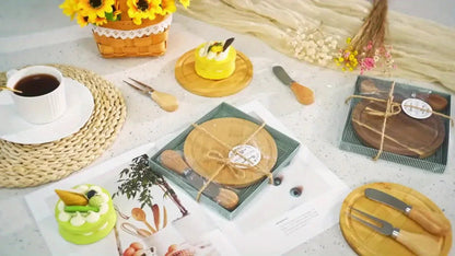 Wicker Gift Basket with Handle, Multilayer, Natural Color, Joyful Moments