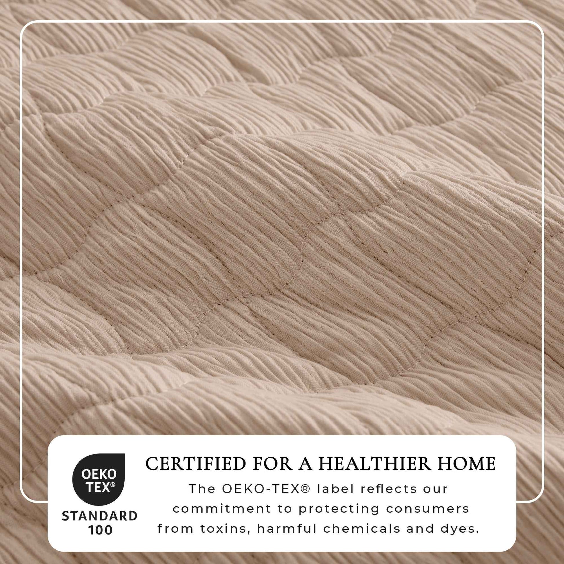 Gauze-Inspired Texture Quilt Set - Wave Stitch Collection