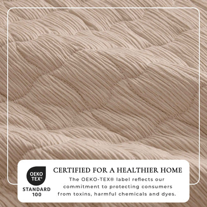 Gauze-Inspired Texture Quilt Set - Wave Stitch Collection