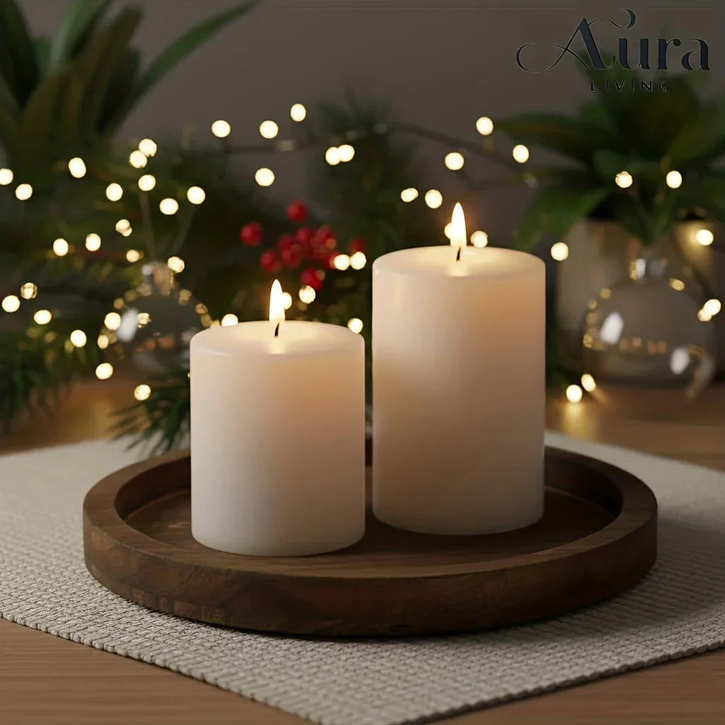 Wood Tray - Rustic Wooden Round