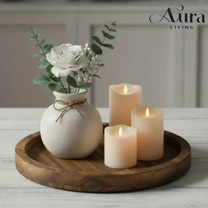 Wood Tray - Rustic Wooden Round