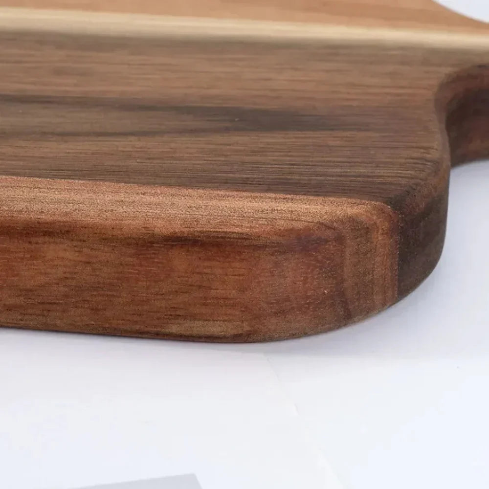 Wooden Cutting Board with Handle and Easy Grip Design