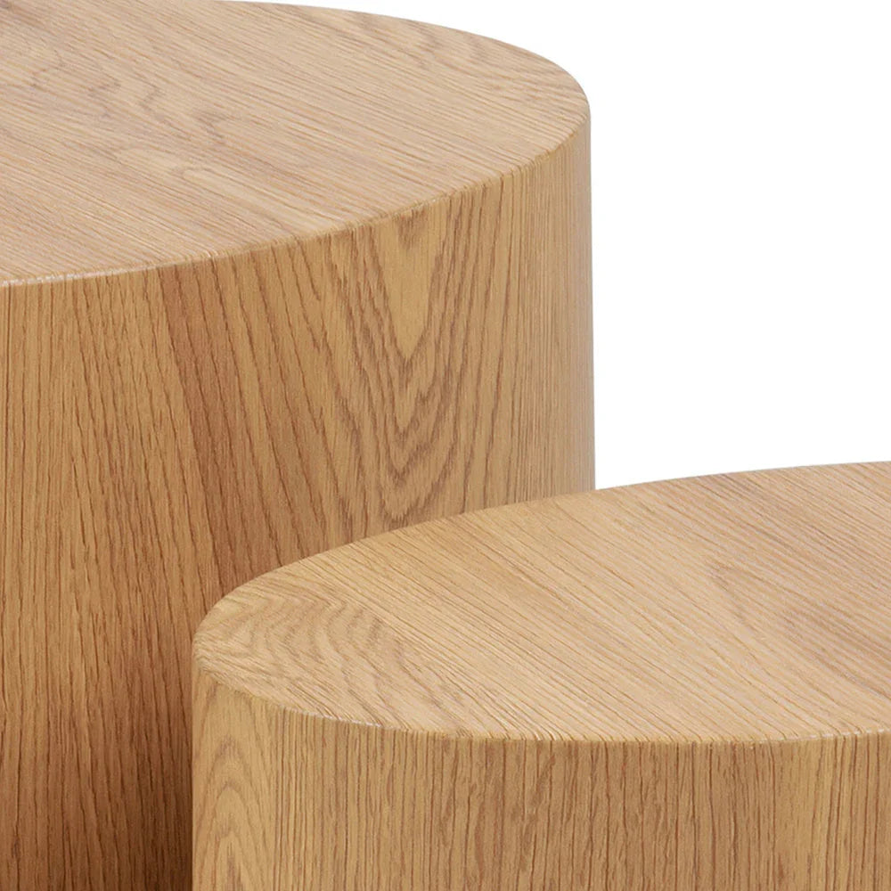 Wooden Oval Coffee Table Set with Multiple Colors