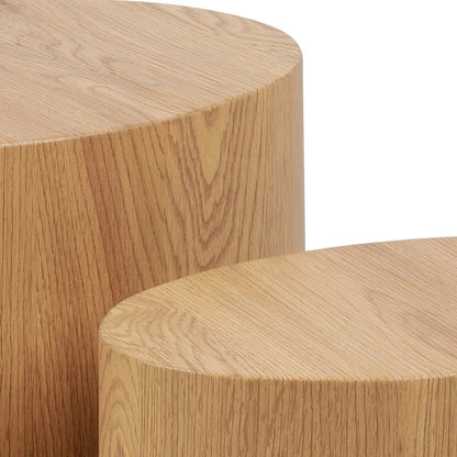 Wooden Oval Coffee Table Set with Multiple Colors