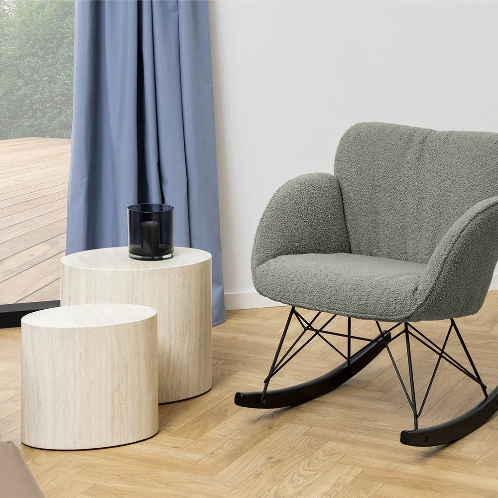 Wooden Oval Coffee Table Set with Multiple Colors