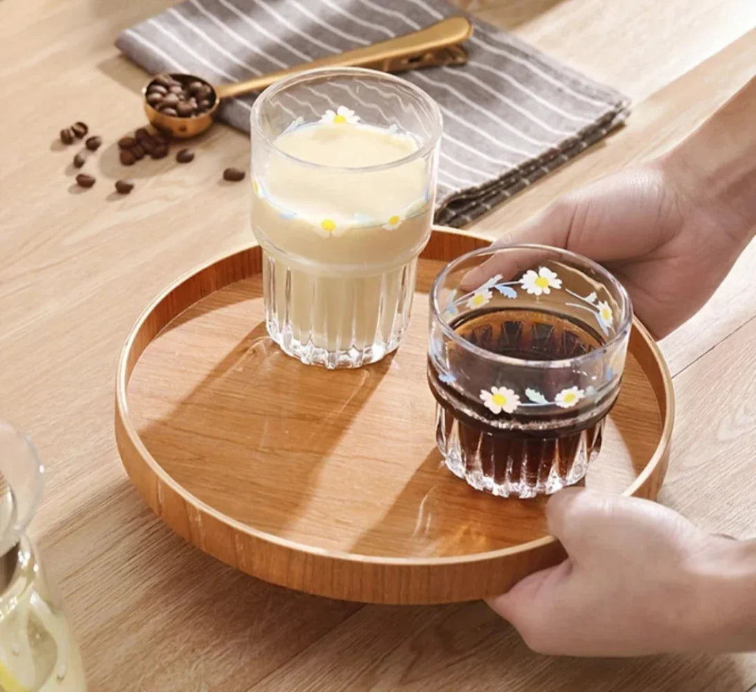 Wooden Serving Tray Round Natural Wood Platter