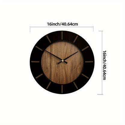 Wooden Silent Wall Clock with Vintage Design