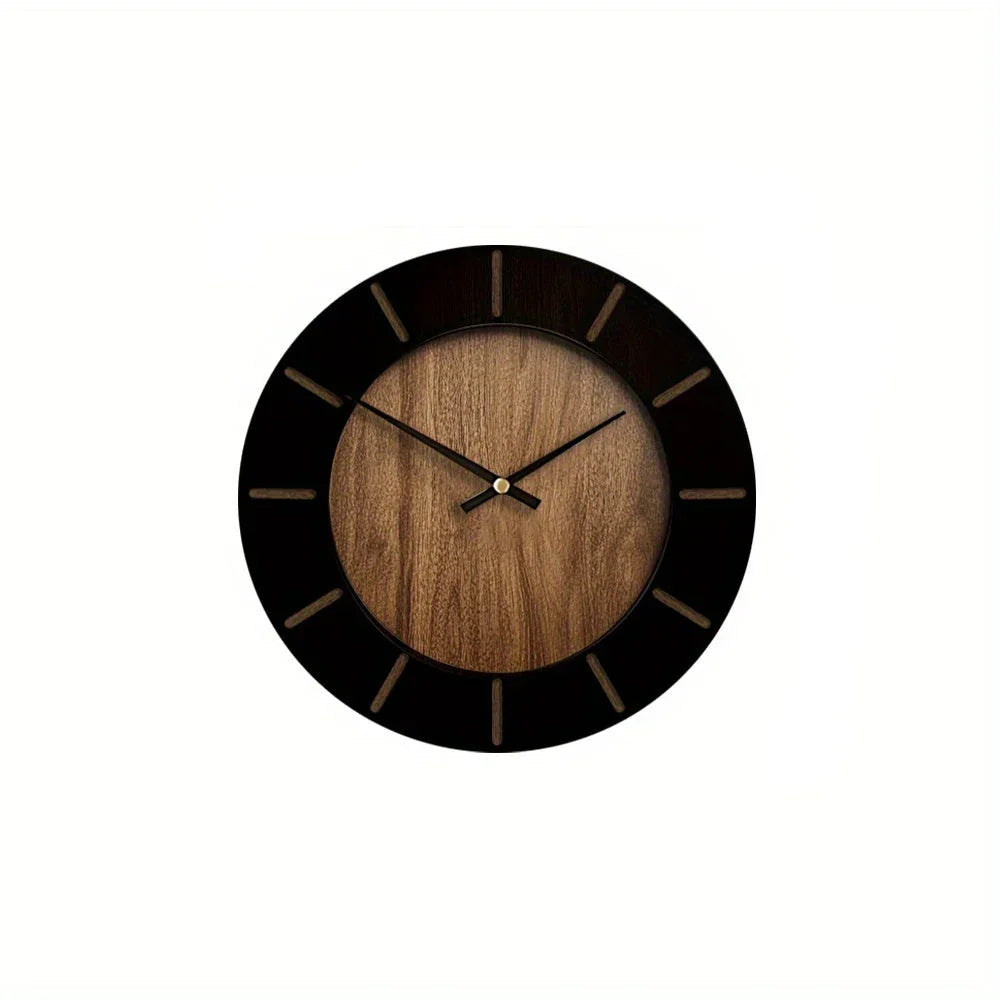 Wooden Silent Wall Clock with Vintage Design